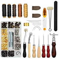 Los mejores  - Cozywind Herramientas de Costura de Cuero DIY Herramientas de Artesanía- Kit de Costura a Mano con Juego de 28- Con…